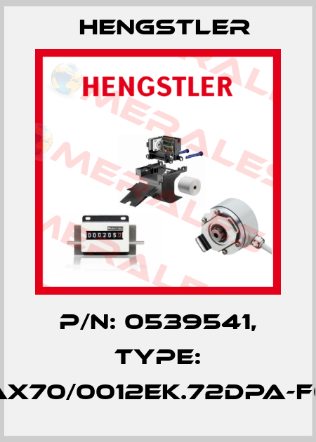 p/n: 0539541, Type: AX70/0012EK.72DPA-F0 Hengstler