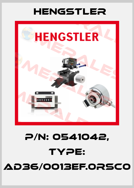 p/n: 0541042, Type: AD36/0013EF.0RSC0 Hengstler