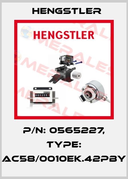 p/n: 0565227, Type: AC58/0010EK.42PBY Hengstler