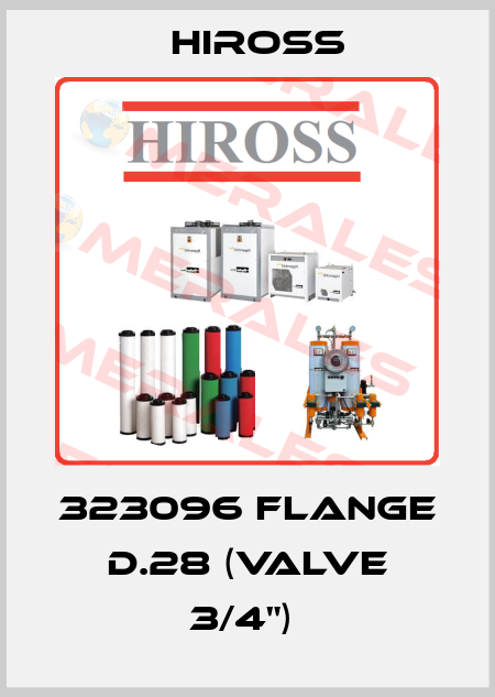 323096 FLANGE D.28 (VALVE 3/4")  Hiross
