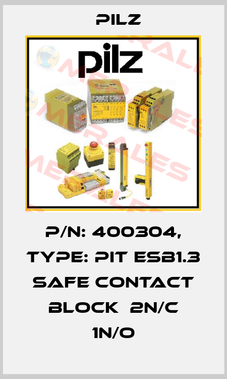 p/n: 400304, Type: PIT esb1.3 safe contact block  2n/c 1n/o Pilz