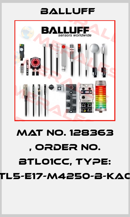 Mat No. 128363 , Order No. BTL01CC, Type: BTL5-E17-M4250-B-KA05  Balluff