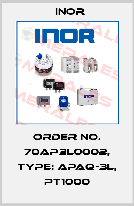 Order No. 70AP3L0002, Type: APAQ-3L, Pt1000 Inor