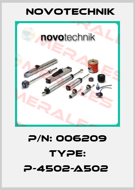 P/N: 006209 Type: P-4502-A502  Novotechnik