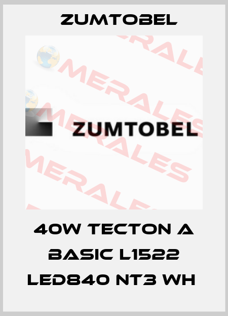 40W TECTON A BASIC L1522 LED840 NT3 WH  Zumtobel