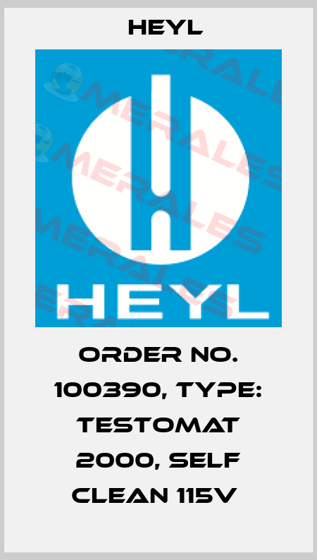 Order No. 100390, Type: Testomat 2000, self clean 115V  Heyl