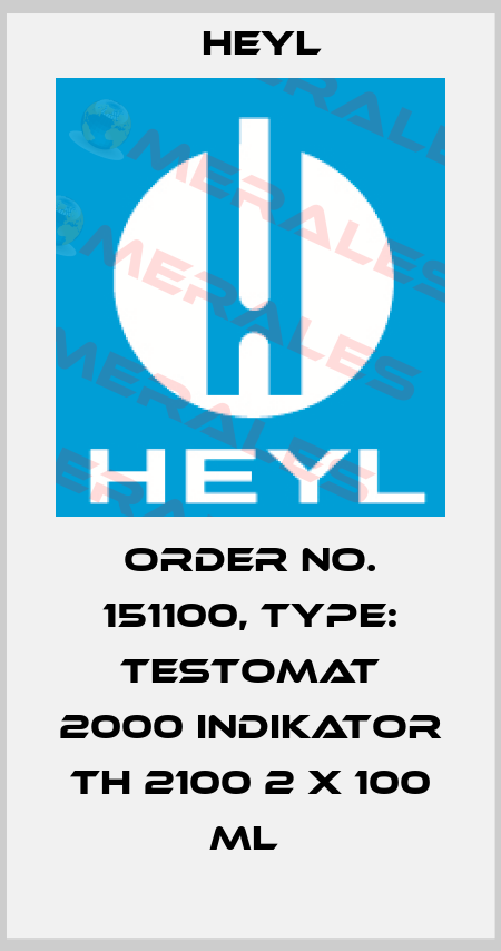 Order No. 151100, Type: Testomat 2000 Indikator TH 2100 2 x 100 ml  Heyl