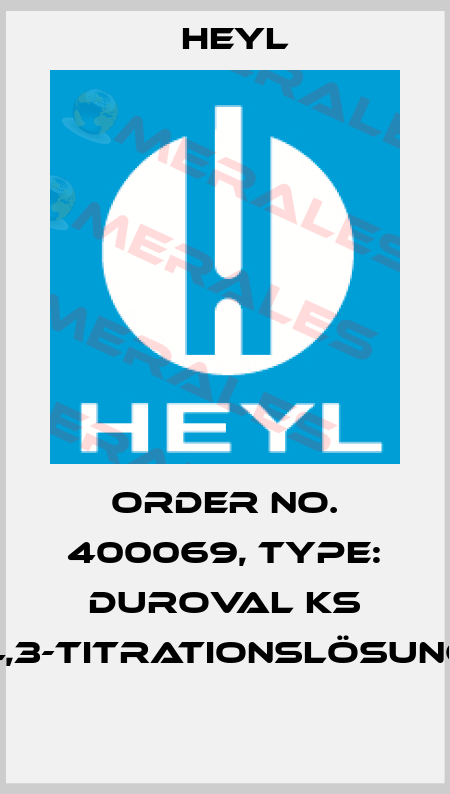 Order No. 400069, Type: Duroval KS 4,3-Titrationslösung  Heyl