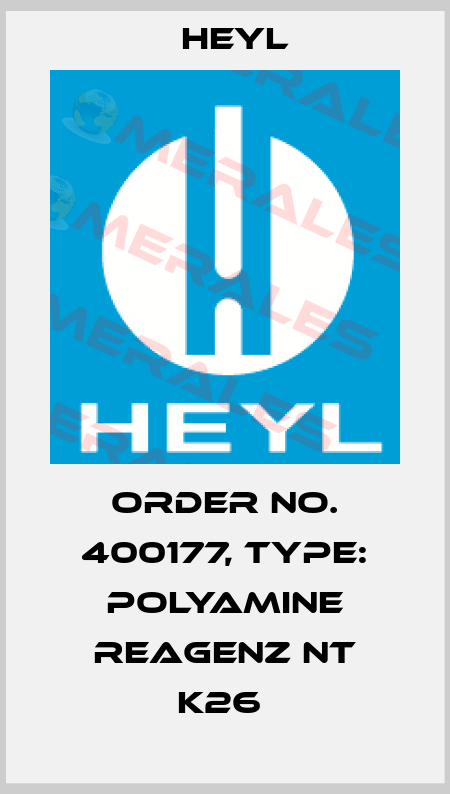 Order No. 400177, Type: Polyamine Reagenz NT K26  Heyl