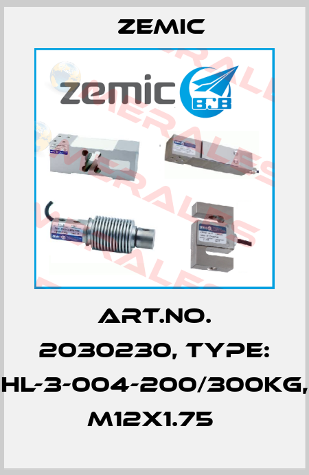 Art.No. 2030230, Type: HL-3-004-200/300kg, M12x1.75  ZEMIC