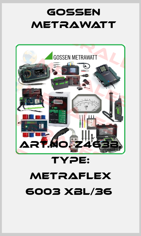 Art.No. Z463B, Type: METRAFLEX 6003 XBL/36  Gossen Metrawatt