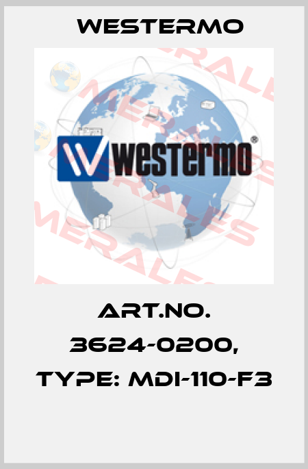 Art.No. 3624-0200, Type: MDI-110-F3  Westermo