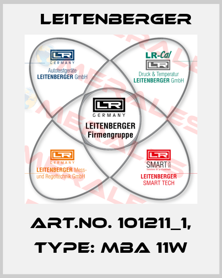 Art.No. 101211_1, Type: MBA 11W Leitenberger