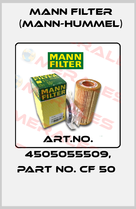 Art.No. 4505055509, Part No. CF 50  Mann Filter (Mann-Hummel)