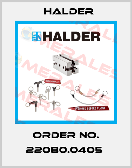 Order No. 22080.0405  Halder
