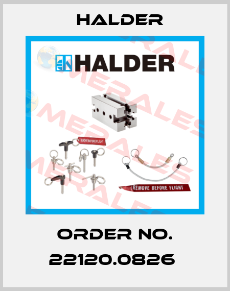Order No. 22120.0826  Halder