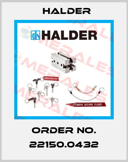 Order No. 22150.0432 Halder