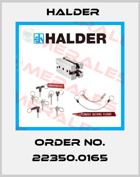 Order No. 22350.0165 Halder
