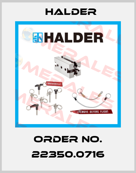 Order No. 22350.0716 Halder