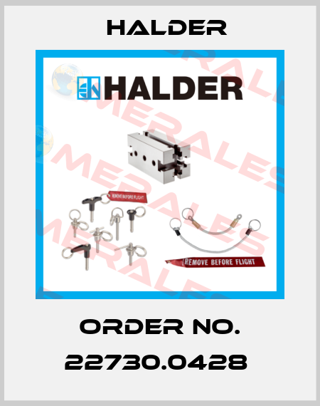 Order No. 22730.0428  Halder