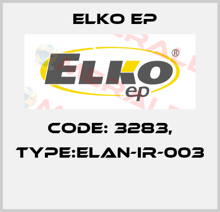 Code: 3283, Type:eLAN-IR-003  Elko EP