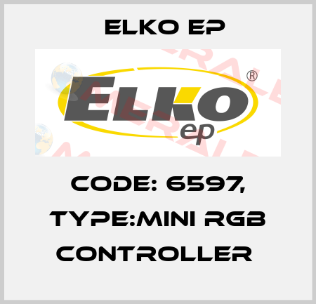 Code: 6597, Type:Mini RGB controller  Elko EP