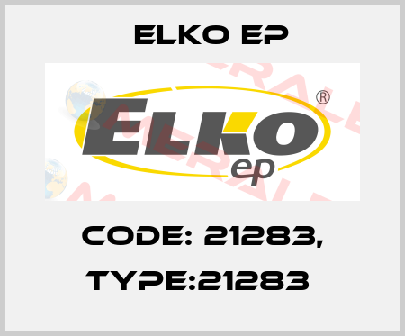 Code: 21283, Type:21283  Elko EP