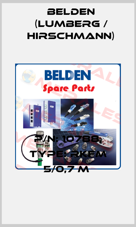 P/N: 10788, Type: RKFM 5/0,7 M  Belden (Lumberg / Hirschmann)