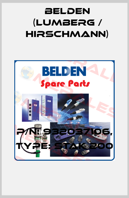 P/N: 932037106, Type: STAK 200 Belden (Lumberg / Hirschmann)