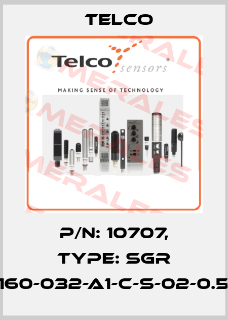 p/n: 10707, Type: SGR 10-160-032-A1-C-S-02-0.5-J5 Telco
