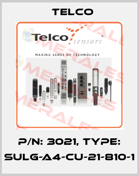 P/N: 3021, Type: SULG-A4-CU-21-810-1 Telco
