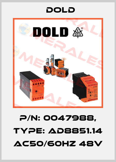 p/n: 0047988, Type: AD8851.14 AC50/60HZ 48V Dold
