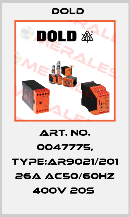Art. No. 0047775, Type:AR9021/201 26A AC50/60HZ 400V 20S  Dold