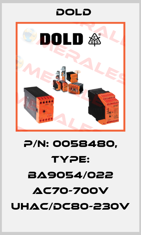 p/n: 0058480, Type: BA9054/022 AC70-700V UHAC/DC80-230V Dold