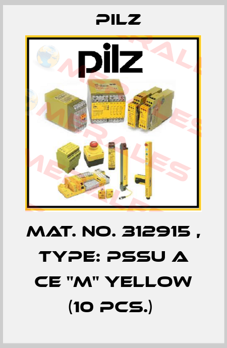Mat. No. 312915 , Type: PSSu A CE "M" yellow (10 pcs.)  Pilz