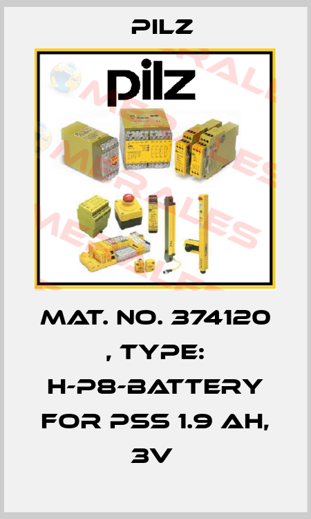 Mat. No. 374120 , Type: H-P8-BATTERY FOR PSS 1.9 Ah, 3V  Pilz