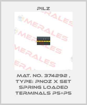 Mat. No. 374292 , Type: PNOZ X Set spring loaded terminals P5+P5 Pilz