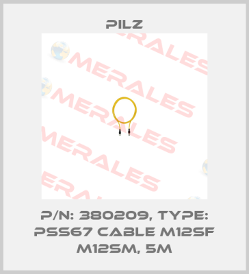 p/n: 380209, Type: PSS67 Cable M12sf M12sm, 5m Pilz