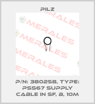 p/n: 380258, Type: PSS67 Supply Cable IN sf, B, 10m Pilz