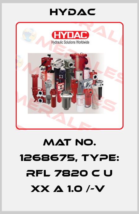 Mat No. 1268675, Type: RFL 7820 C U XX A 1.0 /-V  Hydac