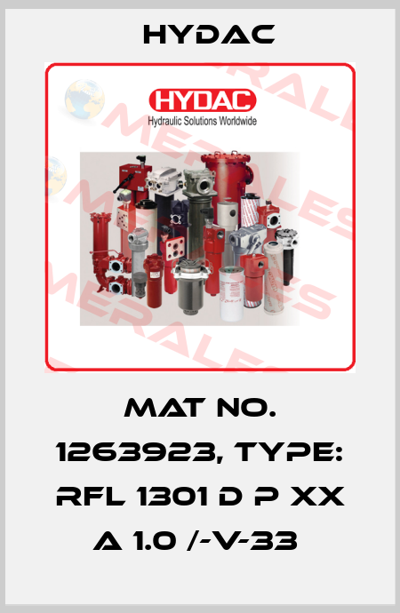 Mat No. 1263923, Type: RFL 1301 D P XX A 1.0 /-V-33  Hydac