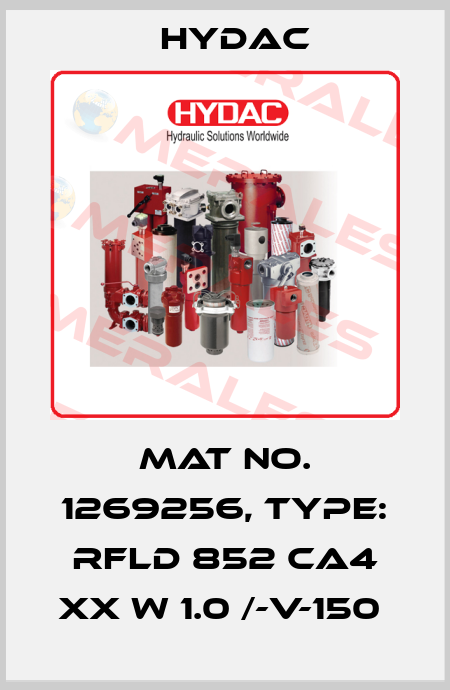 Mat No. 1269256, Type: RFLD 852 CA4 XX W 1.0 /-V-150  Hydac