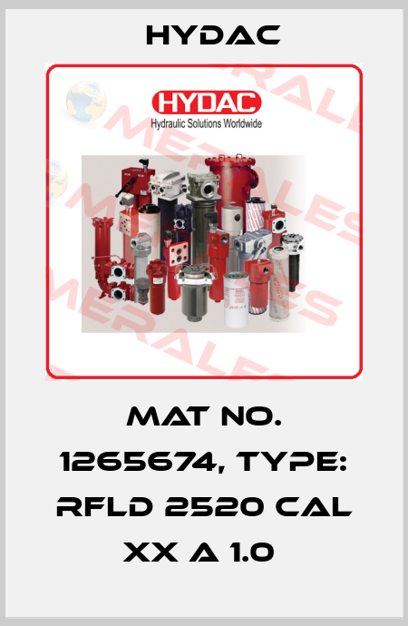 Mat No. 1265674, Type: RFLD 2520 CAL XX A 1.0  Hydac
