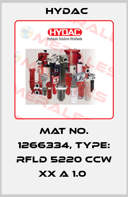 Mat No. 1266334, Type: RFLD 5220 CCW XX A 1.0  Hydac