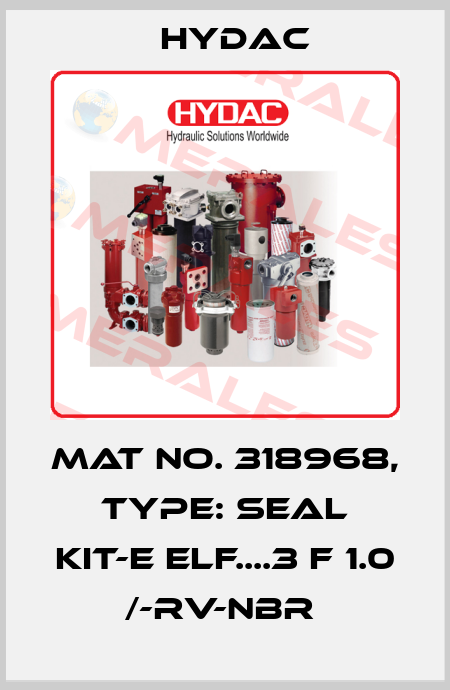 Mat No. 318968, Type: SEAL KIT-E ELF....3 F 1.0 /-RV-NBR  Hydac
