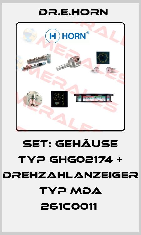 SET: Gehäuse Typ GHG02174 + Drehzahlanzeiger Typ MDA 261C0011  Dr.E.Horn