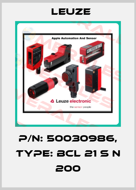 p/n: 50030986, Type: BCL 21 S N 200 Leuze