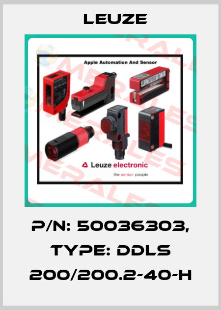 p/n: 50036303, Type: DDLS 200/200.2-40-H Leuze