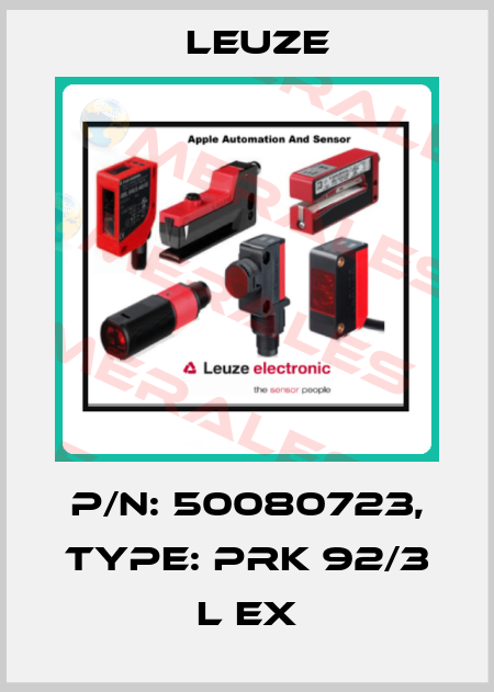 p/n: 50080723, Type: PRK 92/3 L Ex Leuze