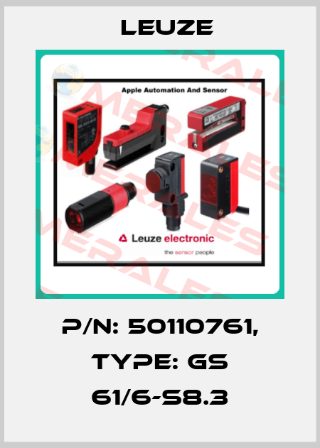 p/n: 50110761, Type: GS 61/6-S8.3 Leuze